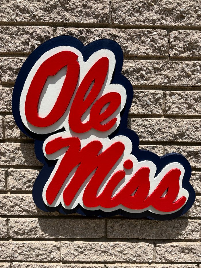 Ole Miss fan art logo cutout