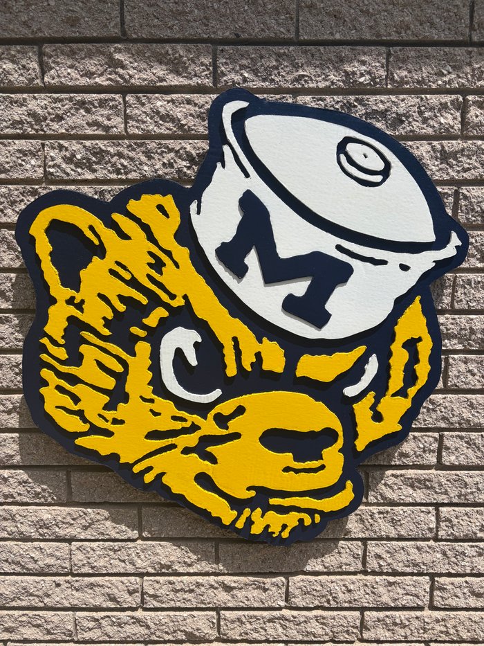 Custom Michigan Wolverine mascot cutout