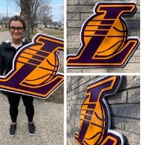 Custom Lakers logo cutout