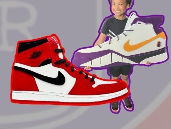 Custom sneaker and fandom cutout scene