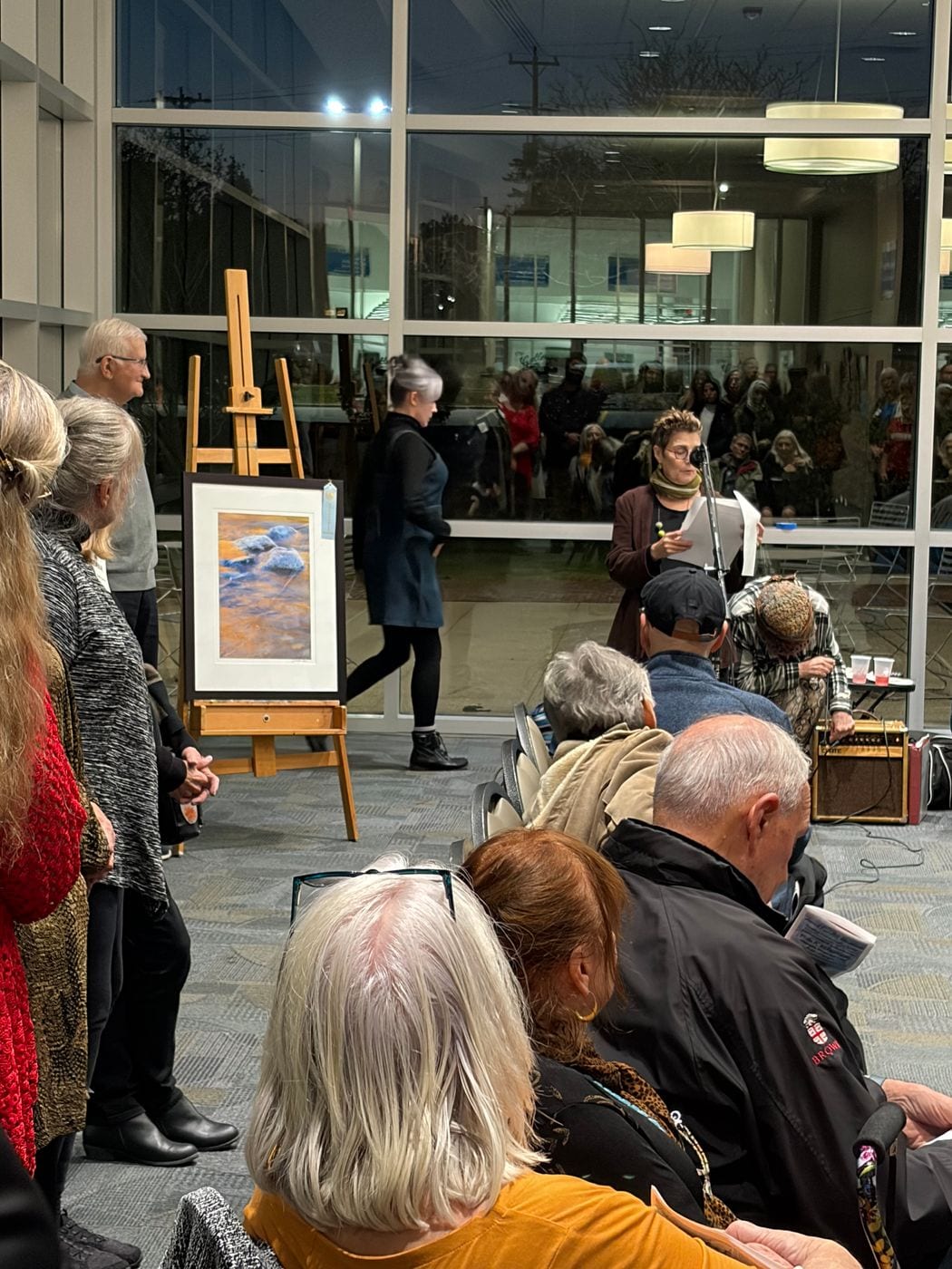 A crowd gathered in Westland City Hall for the reception and judge’s comments