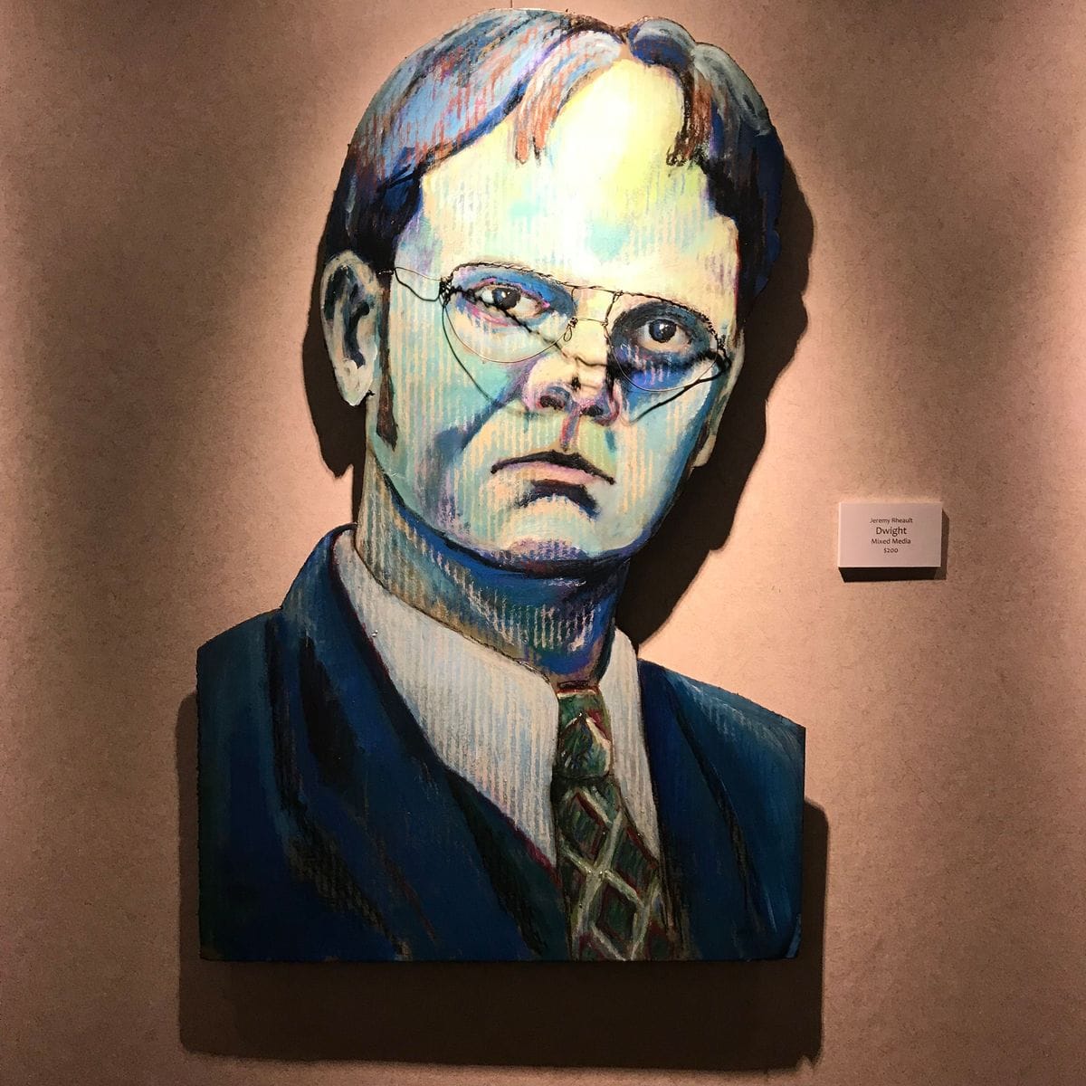 Dwight by Jeremy Rheault on the wall at The Village Theater