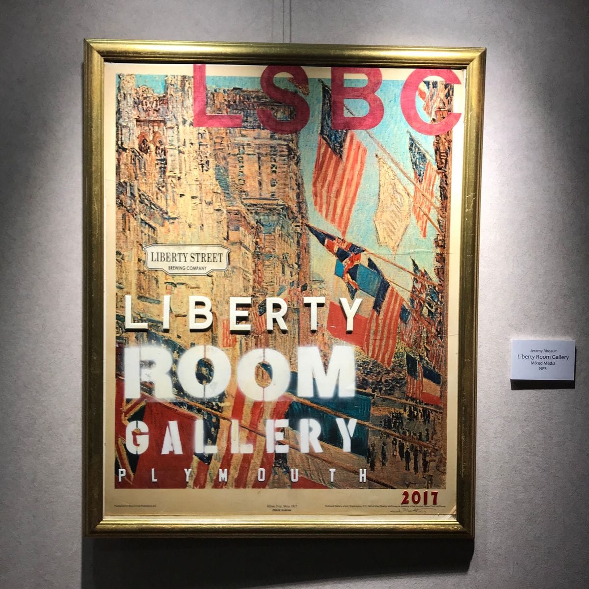 Liberty Room Gallery by Jeremy Rheault on the wall at The Village Theater
