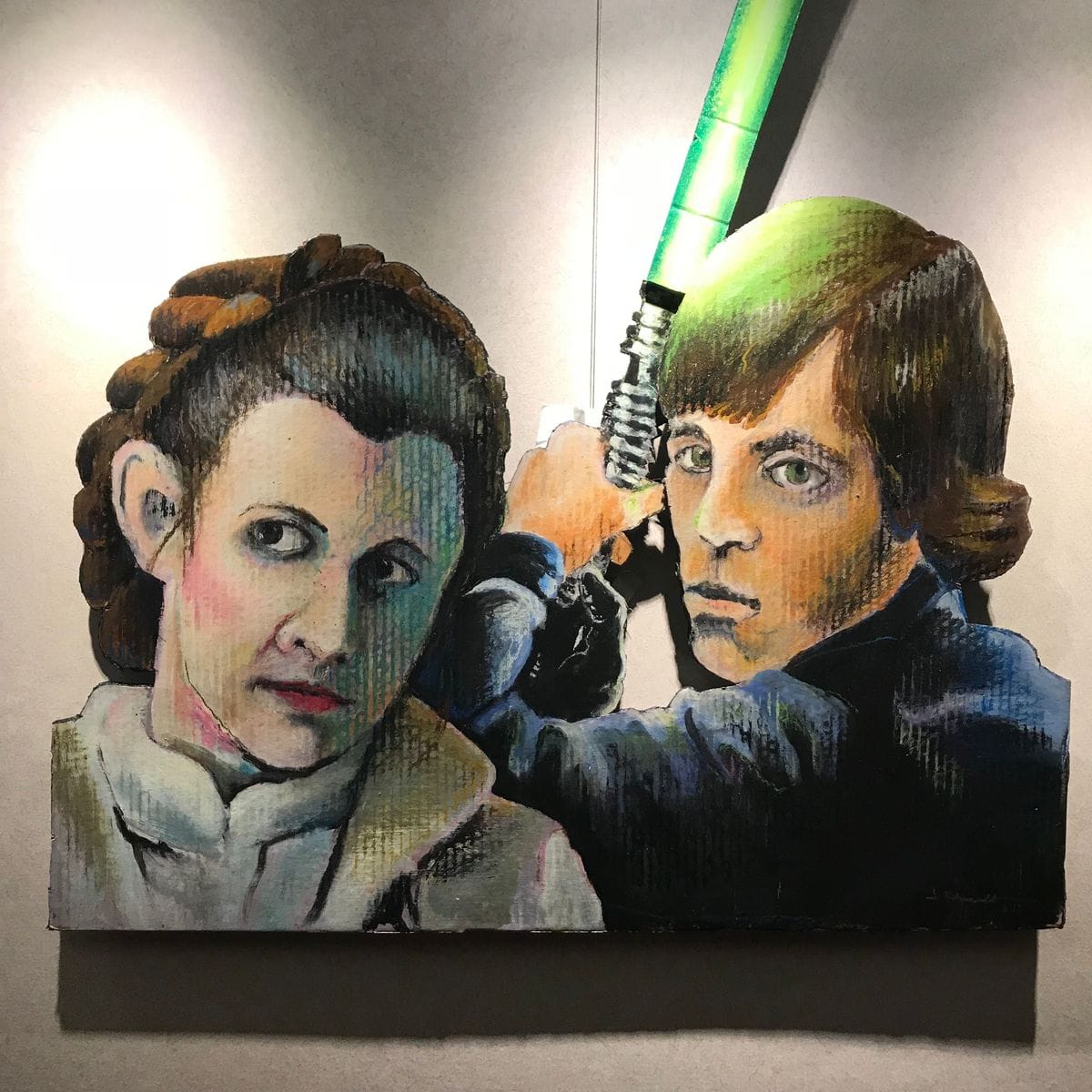 Leia & Luke by Jeremy Rheault on the wall at The Village Theater