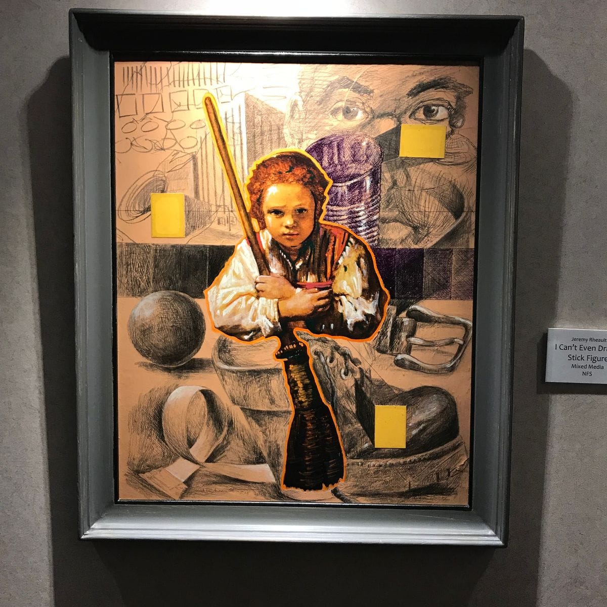 I Can’t Even Draw Stick Figures by Jeremy Rheault on the wall at The Village Theater