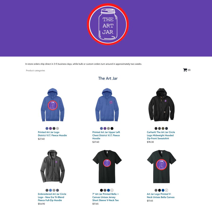 The Art Jar online store, hoodies and shirts