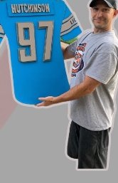 Custom tribute jersey cutout