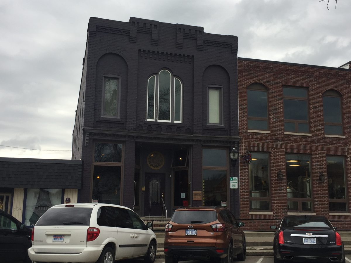 The dark brick building on W. Liberty Street in Plymouth that housed Liberty Street Brewing Company, photographed in April 2017